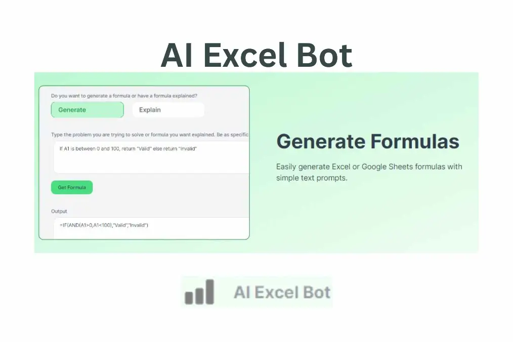 AI Excel Bot Generate Formulas template