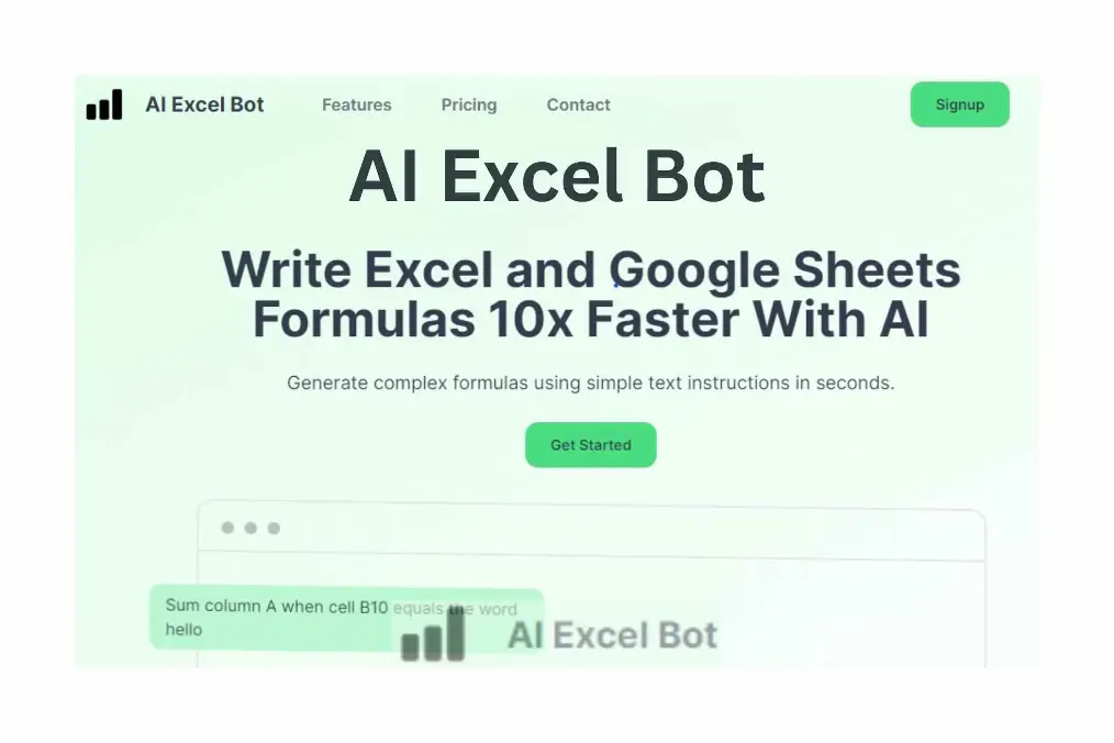AI Excel Bot Interface