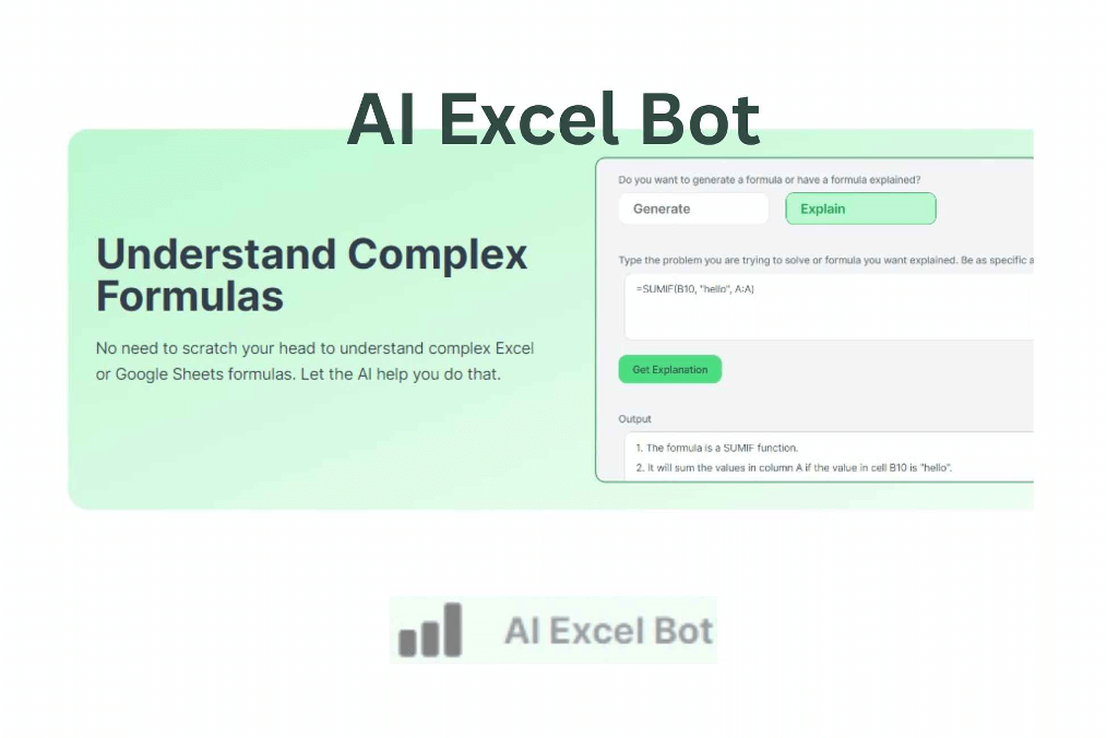 AI Excel Bot Understanding Formulas template