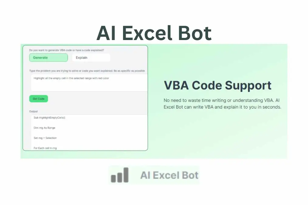 AI Excel Bot VBA Support