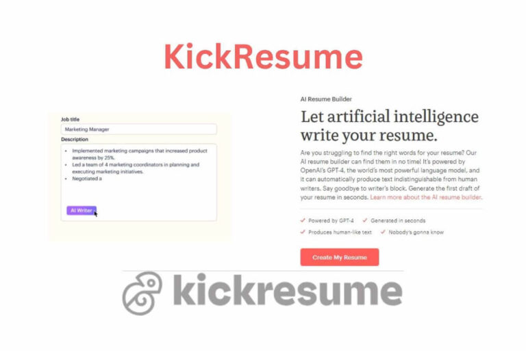 KickResume AI Writing template