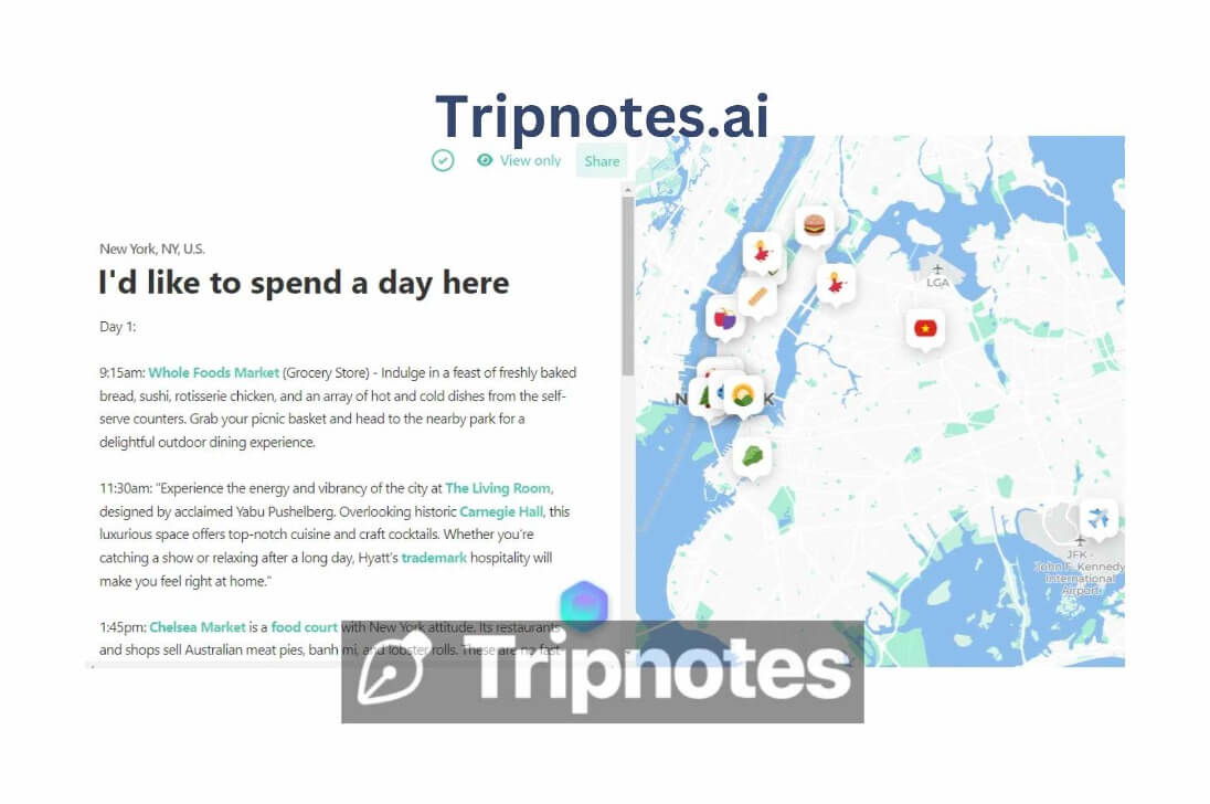 Tripnotes-ai Features template