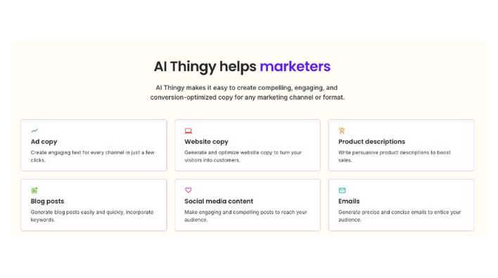 AI Thingy helps marketer